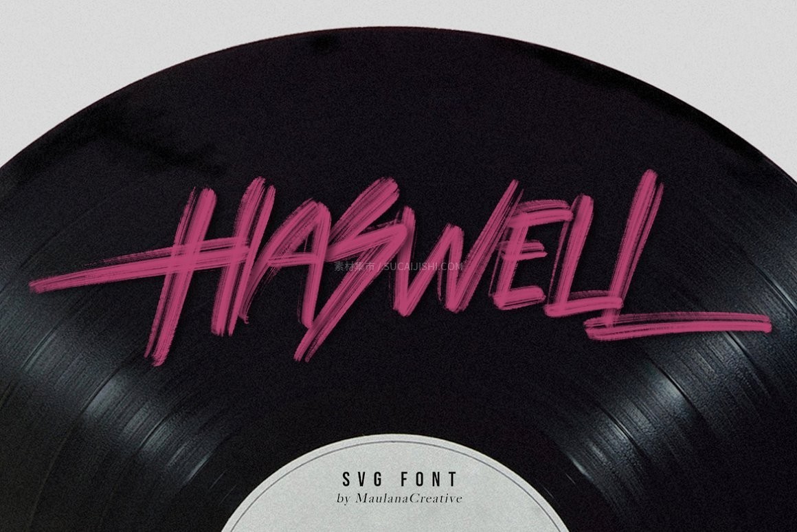 Haswell SVG 真实手绘质感笔刷字体